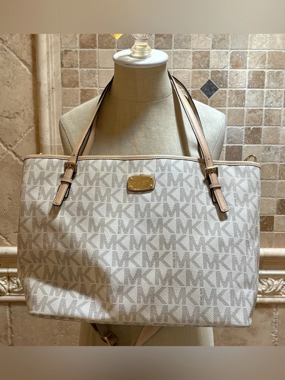 Michael Kors Jet Set monogram large baby diaper bag